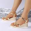 Women Wedges Sandals Summer 2025 New Casual Shallow Shoes for Women High Heels Open Toe Platform Sexy Designer Sandals
