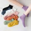 New Women's Socks Girls Pure Cotton Short Socks Cute Middle Tube Socks Wood Ear Edge Socks Thin Style Ins Trend