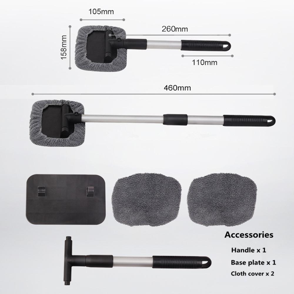 Новая щетка для чистки лобового стекла Алюминиевая и АБС телескопическая ручка Очистка от запотевания окон