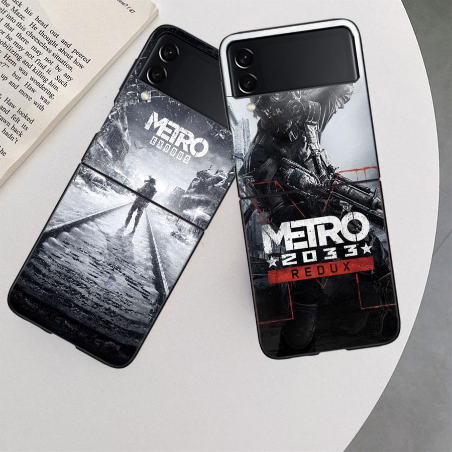 Чехол для телефона Metro 2033 для Samsung Z Flip 7 6 5G Galaxy Z Flip 5 4 3 Черный Жесткий Чехол-Крышка Роскошный ПК Корпус Coque