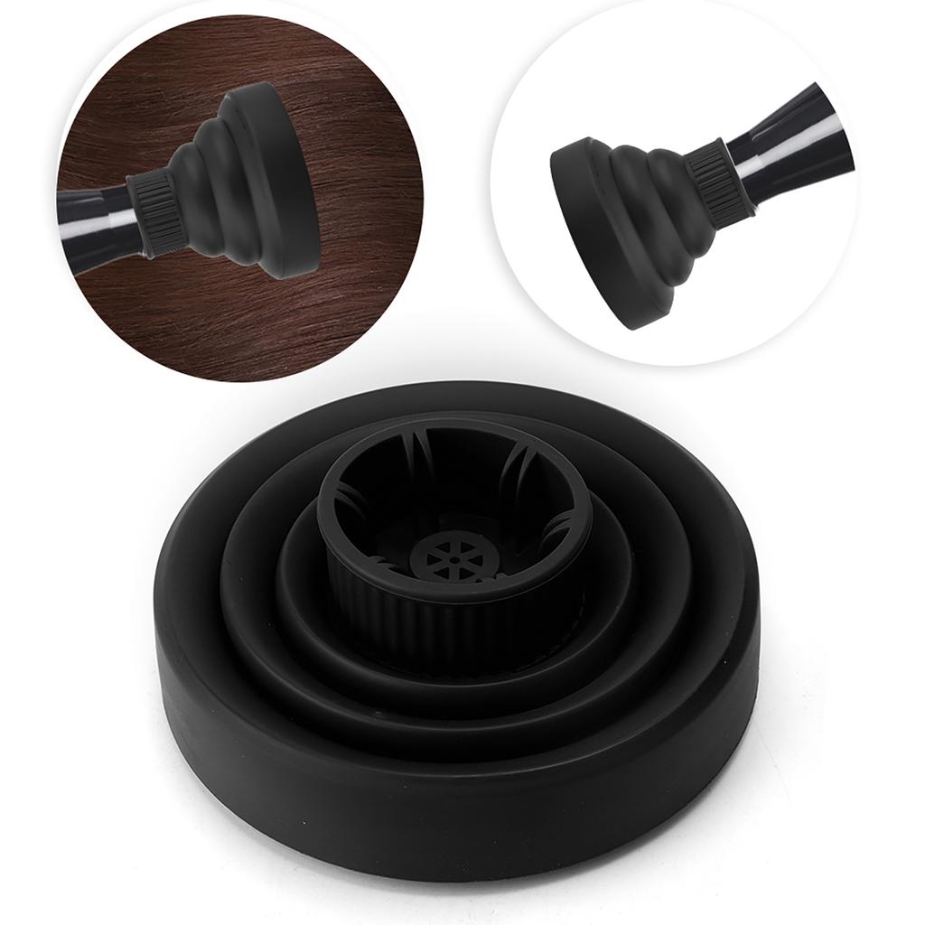 Профессиональная складная насадка-диффузор для фена, крышка для фена для парикмахерской (черный)