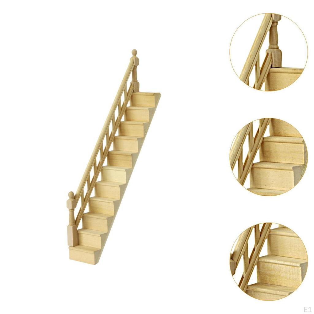 1:12 Scale Miniature Stairs Dollhouse Accessories Doll House Furnishings Mini Step Model DIY for