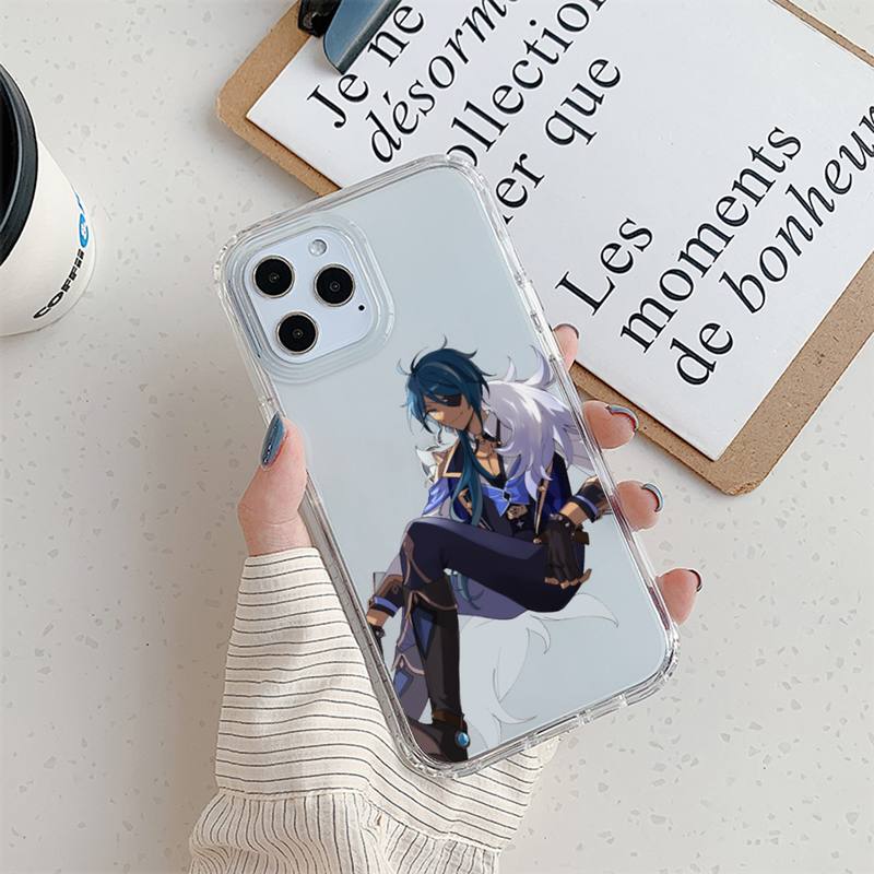Чехол для телефона Kaeya Genshin Impact для iPhone 11 12 Mini 13 Pro XS Max X 8 7 6s Plus 5 SE XR Прозрачный чехол