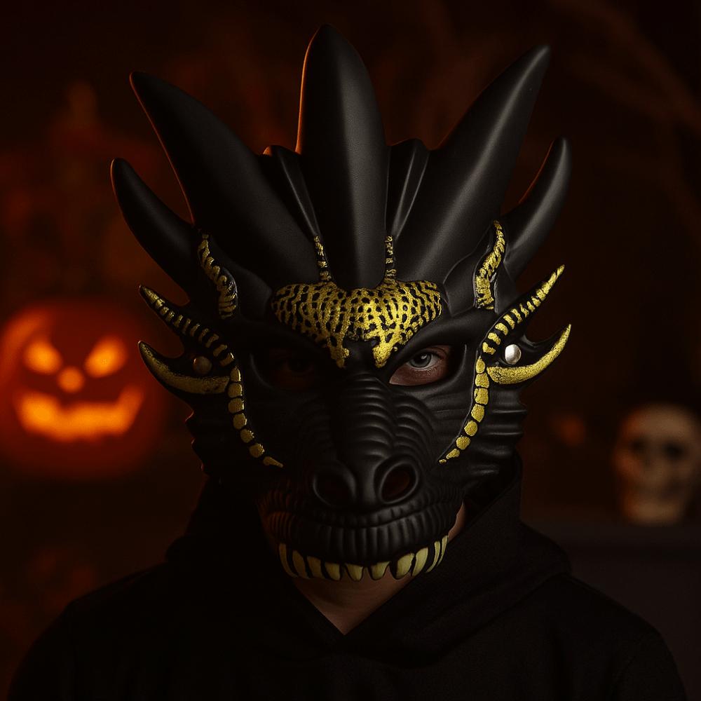 Animal Dragon Head Mask Plastic Masquerade Mask Creative Halloween Mask  Nightclub