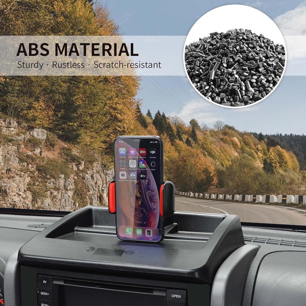 Voodonala For Jeep JK Phone Holder With Storage Cell Phone Dash Multi-Mount For 2007-2011 Jeep Wrangler JK JKU, Black