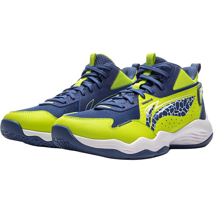 Li Ning Детские баскетбольные удобные поддержка прочные отскок дышащие легкие амортизация средний верх баскетбольные кроссовки YKBV103-7