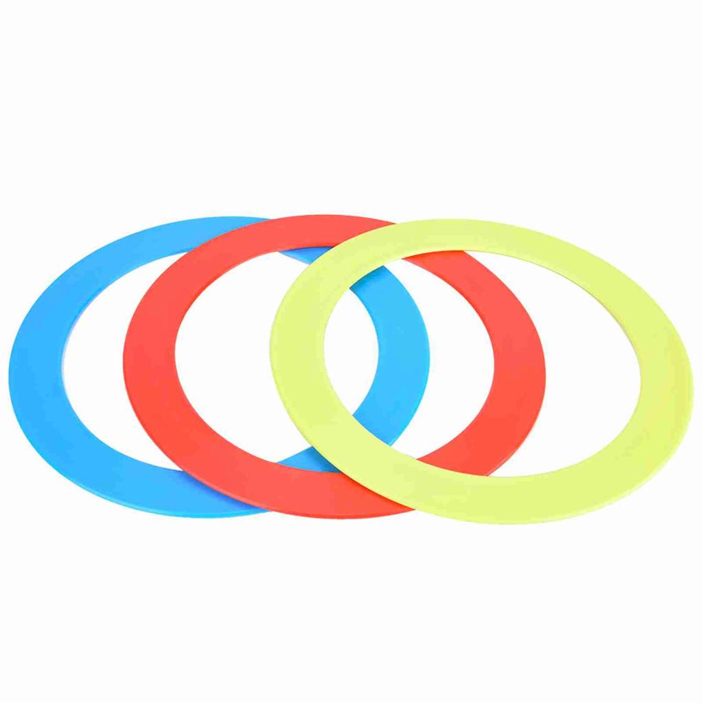 3PCS Set Juggling Acrobatics Throwing Toss Ring Bracelet Props Hand Clown Toy Blue Red Yellow