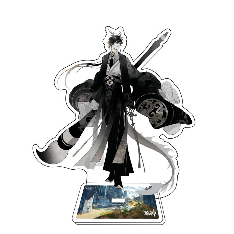 Аниме-игра с открытым миром, ударная акриловая подставка для персонажей, акриловая подставка для фигурки, роспись, декор для стола, украшение, подарок