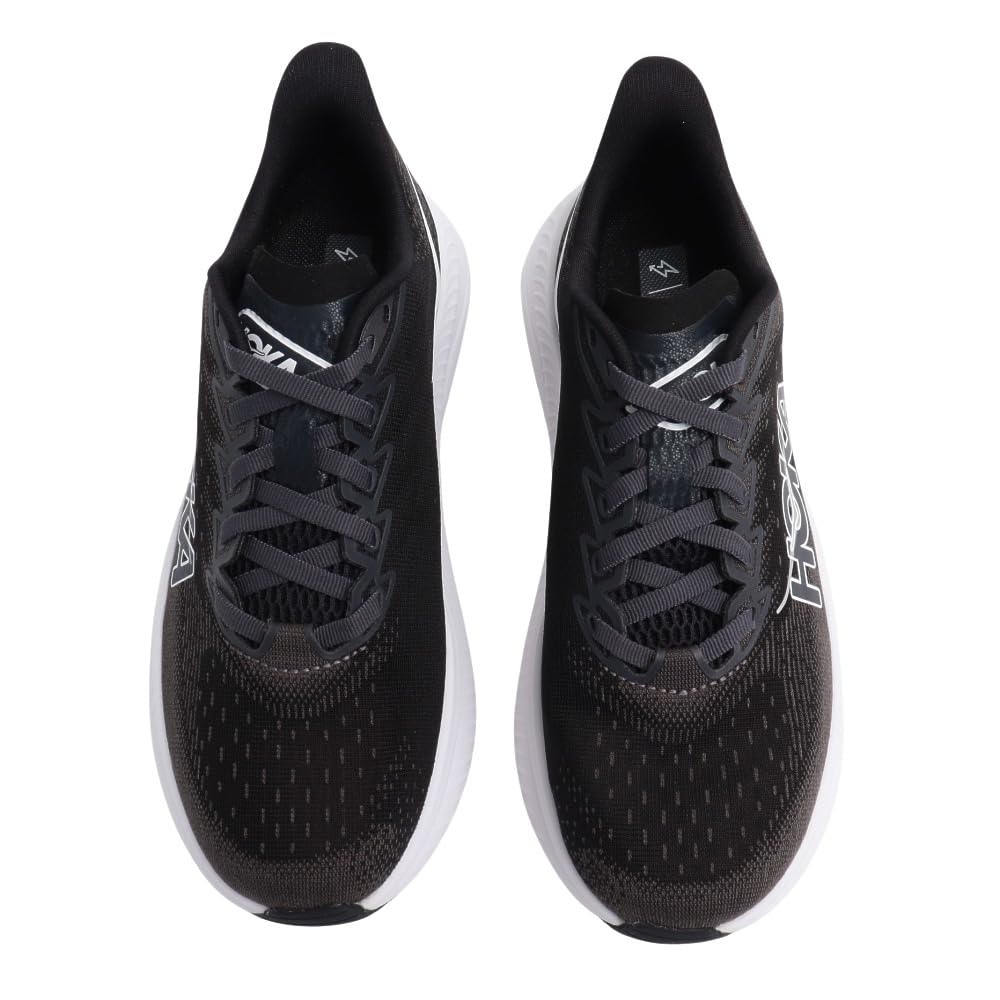 HOKA Mach 6 Regular Running Size Black and Shoes, Women's, 24.5, White, 1147810-BWHT