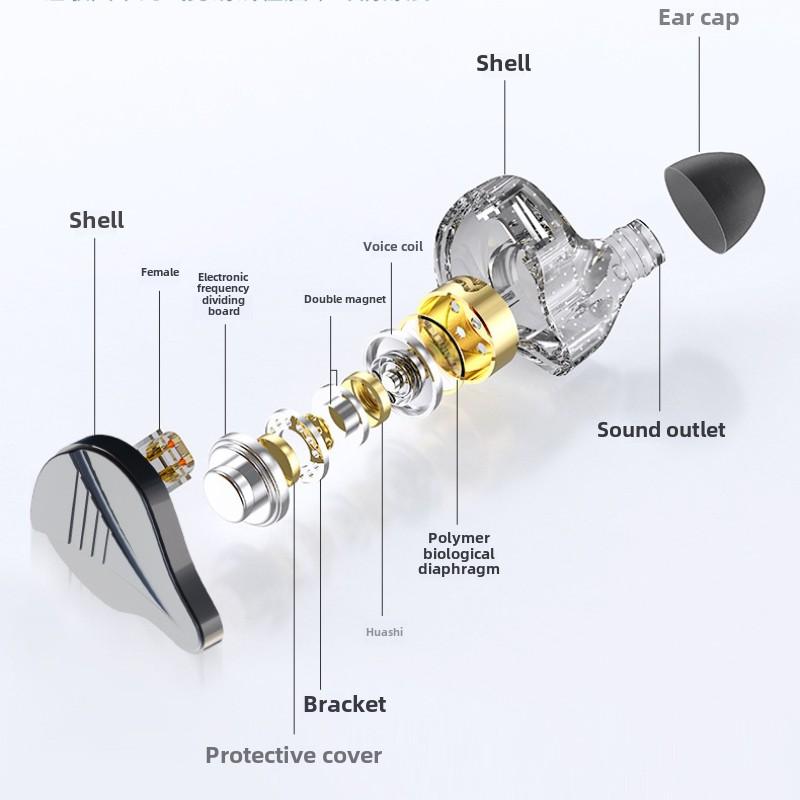 Проводные наушники с крючками для ушей, шумоподавляющие внутриканальные наушники с высоким уровнем звука, проводные наушники с двойным креплением и мощными басами