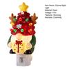 Christmas Gnome Night Light Resin Faceless Dwarf Xmas Tree LED Night Light with Multicolor Bulbs And On/Off Switch for Home Bathroom Bedroom Decor