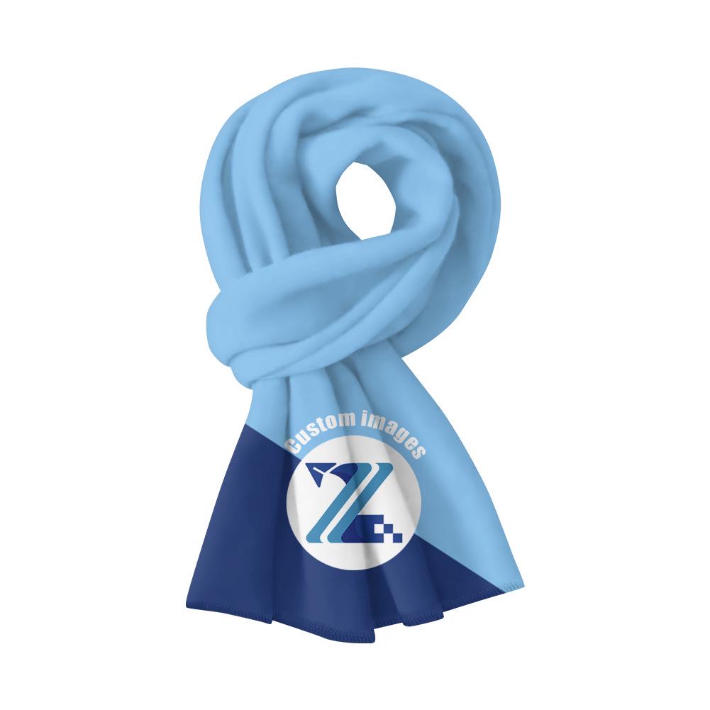 Розовый флисовый шарф с рождественским узором для девочек