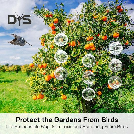 3/6/9Pcs Wind Chime Pendant Outdoor Decoration Birdproofing Shiny Bird Protection Solution Windmill Reflectors