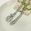 Gold Chunky Chain Choker Necklace with Lock Pendant Punk Hip Hop Jewelry for Women
