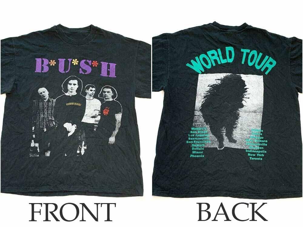 2 sides Bush Band World Tour Shirt Classic Black Unisex S-5XL ND1238 Unisex T-Shirt