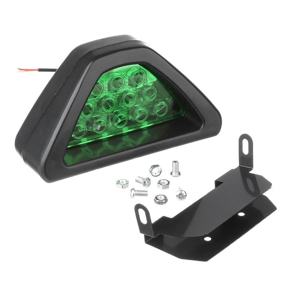 Tail 12LED Triangle F1 Style Stop Light Rear Fog Light Third Brake Lamp Brake Signal Lamp