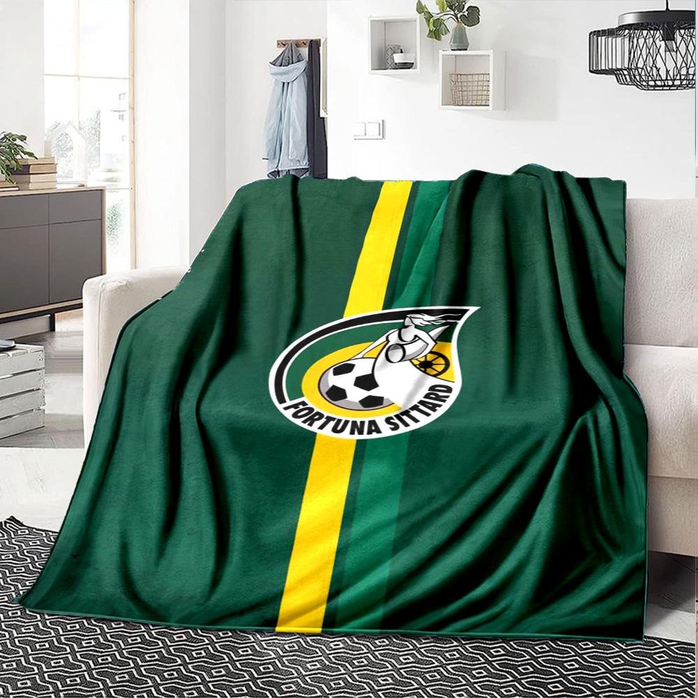 Fortuna Sittard Print Flannel Blanket High Quality Warm Comfortable Cover for All Seasons Perfect for Gifts Home Decor