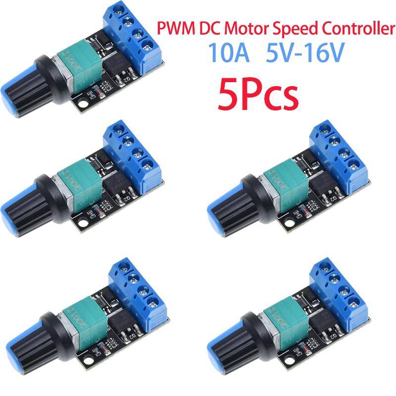 1/5/10/30Pcs 10A DC Motor Speed Regulator 5V-16V Control switch supports DC motor speed control and LED dimming