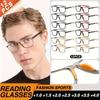 12 шт. Простые квадратные очки для чтения с цветными оправами, легкие и портативные, подходят для использования в помещении, идеально подходят для обоих.