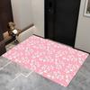 Rani Pink Flower Pattern Floor Mat Rectangle Anti-slip Home Soft Badmat Front Door Indoor Outdoor Mat Hotel Decor Mat