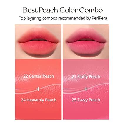 Peripera Ink Airy Velvet No. 022 Center Peach 4g - Long-lasting Liquid Lipstick