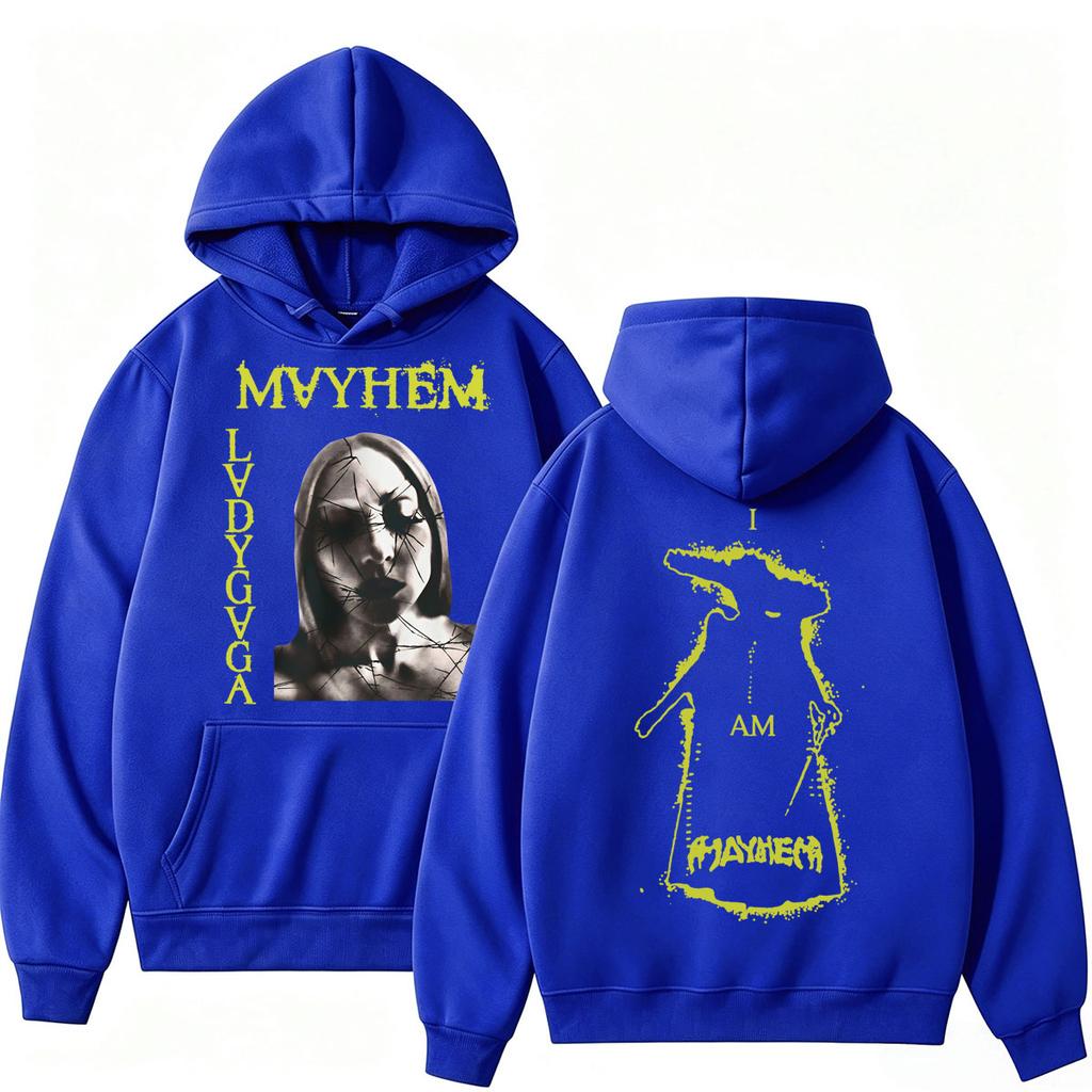 Lady Gaga The MAYHEM Ball Tour 2026 Hoodie Fashion Pop Music Vintage Hoody Sweatshirt Oversized Autumn Casual Unisex Pullover