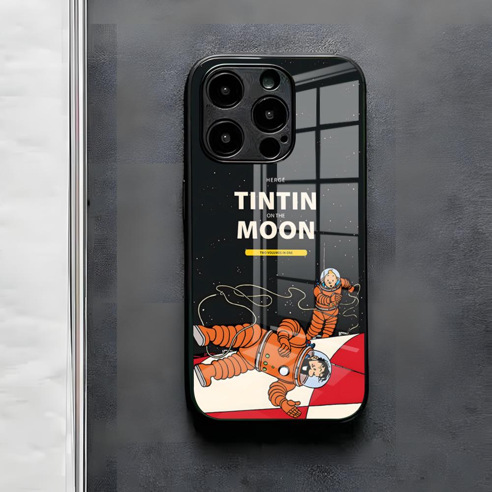 The Adventures Of T-TintinS Phone Case For IPhone 17 Air 16 E Pro Max 15 14 13 Mini 12 Pro 11 Max Plus Black Glass Cover