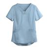 Women Management Work Clothes Short Sleeve with Pocket Working Clothes Nurse Uniform
