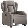 VidaXL Fauteuil de massage inclinable électrique Taupe Tissu 3204478