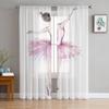 Прозрачные оконные шторы для балерины для девочек, современная вуаль, тюлевые шторы для гостиной, спальни, тканевые шторы для кухни