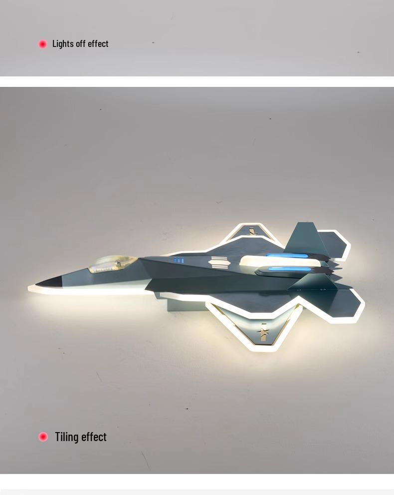 Потолочный светильник в виде модели истребителя J-35 для детской - Защита глаз, Креативный дизайн самолета для мальчишеских спален