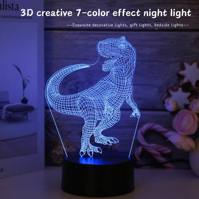 3D Креативный Фантастический Динозавр Ночник USB для Дома, Спальни, Гостиной, для Сна, Офиса, Декоративный Свет, Подарок