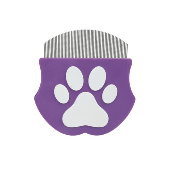 Расческа от блох для домашних животных, инструмент для удаления пятен от слез у домашних животных, расческа из нержавеющей стали для ухода за собаками и кошками с закругленными зубцами для мелких, средних и крупных домашних животных
