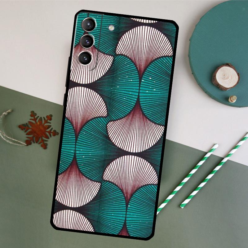 African Wax Print Case For Samsung Galaxy S23 S22 Ultra S20 S21 FE S8 S9 S10 Plus Note 10 20 Ultra Back Cover