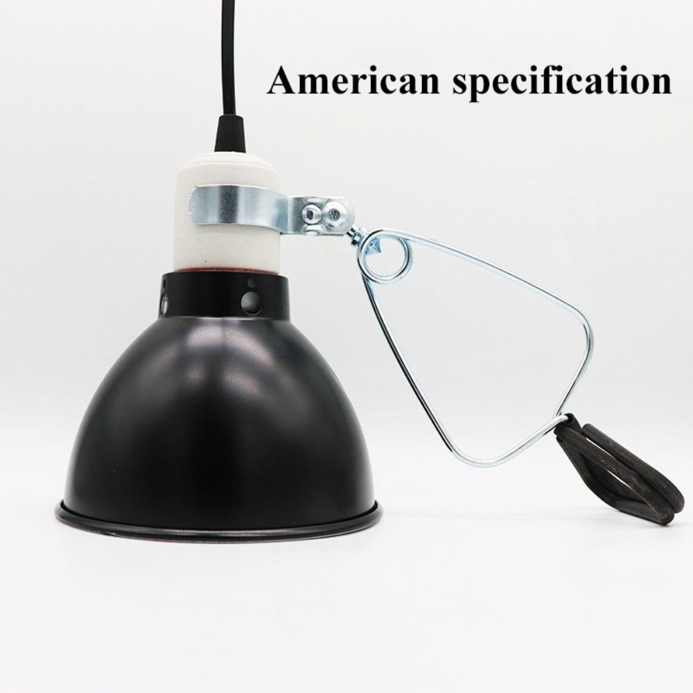 Black Reptile Heating Lamp 110-240V UVB Reptile Lamp Lampshade Emission Lamps  Reptile Terrarium