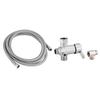Toilet Bidet Attachments Hot/Cold Water Diverter Valve T Shape Adapter Flexible Hose Kit