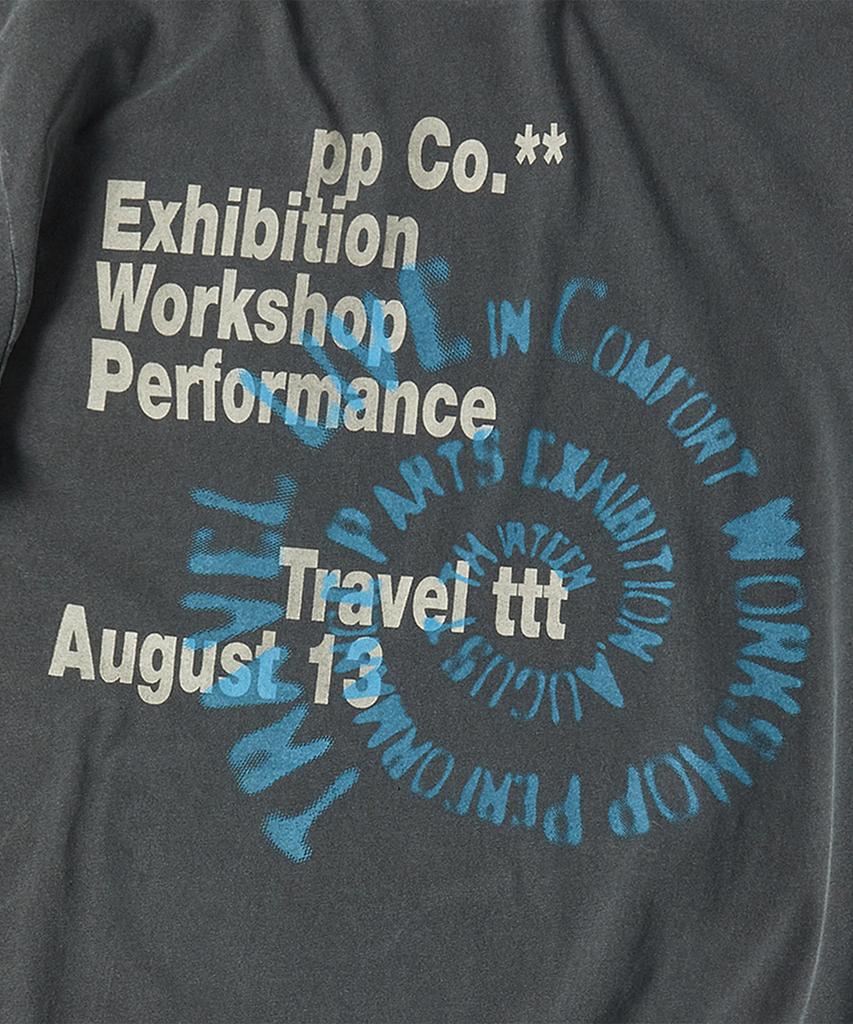 TRAVEL Helix Pigment Short Sleeve T-Shirt Black Charcoal