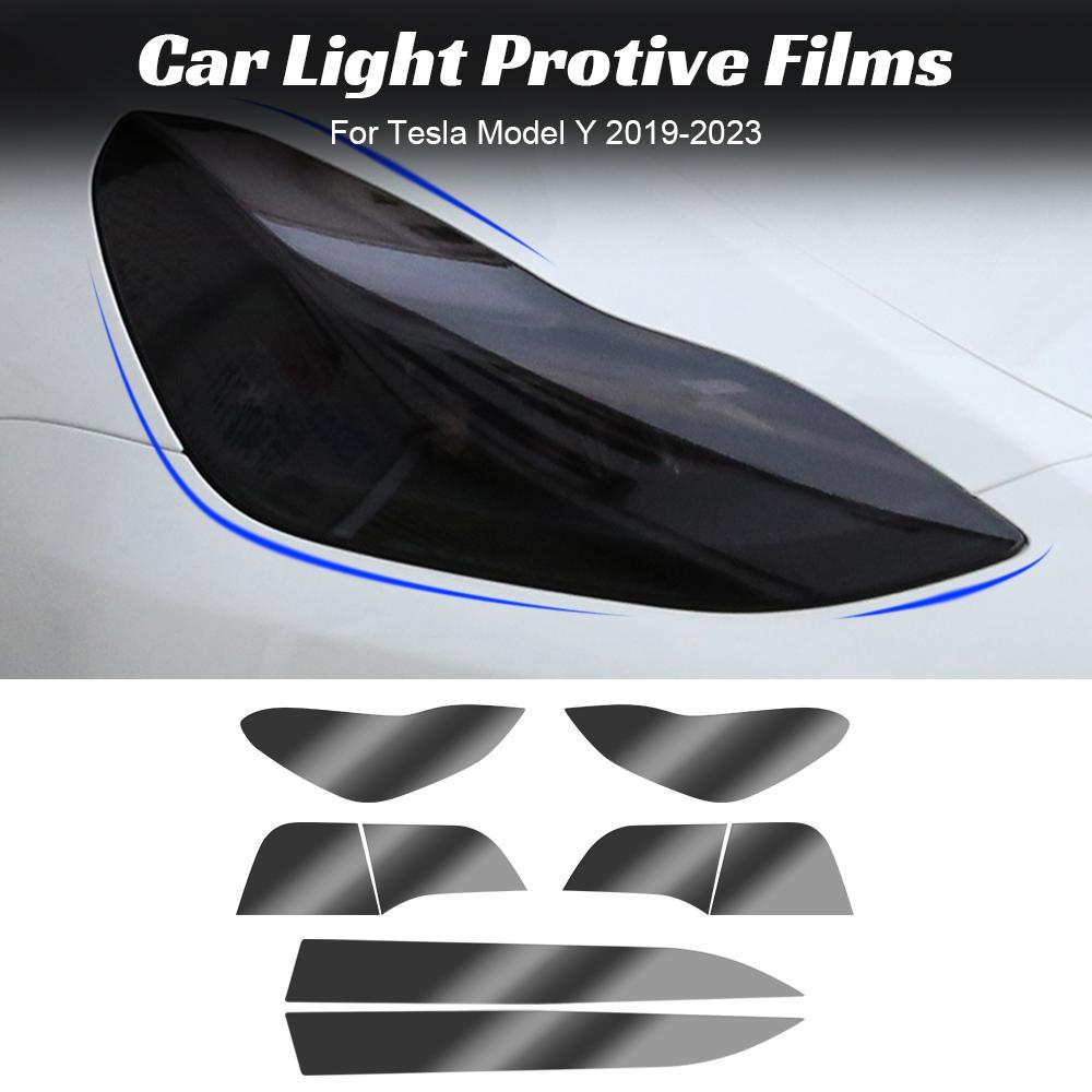 For Tesla Model Y 2019-2023 High Quality TPU Protective Film Lamp Protector For Headlight Fog Rear Tail Lights