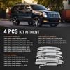 4PCS Chrome Black Door Handle Replacement Front Rear for Yukon Truck Cadillac Escalade 2007-2014 & Chevy Silverado GMC Sierra