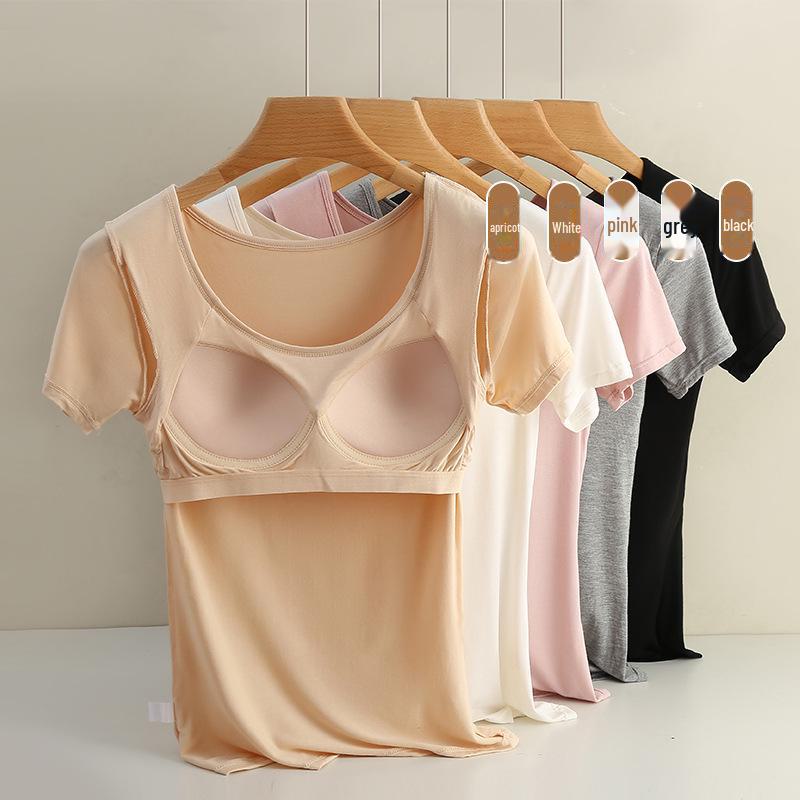 Женский модальный жилет с короткими рукавами, тонкий, большого размера, узкие чашечки