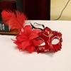 Multicolor Half-Face Mask Flower Masquerade Ball Mask Novelty Feather Mask  Girl