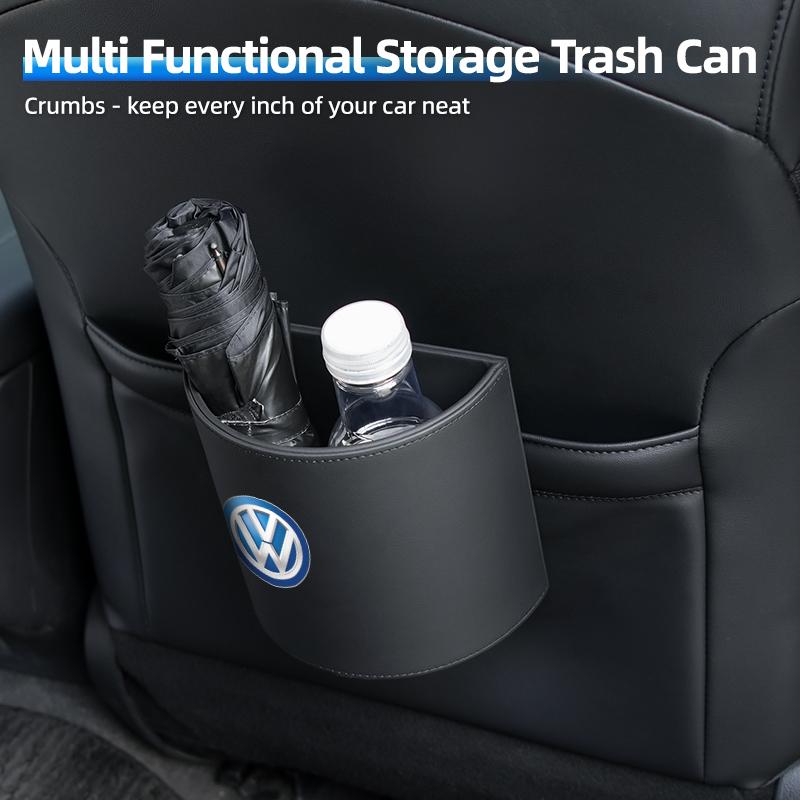 swe3Car Trash Can Bin Organizer Hanging Garbage Storage Box For Volkswagen VW Scirocco Jetta Beetle Golf Passat Tiguan Sharan Touran