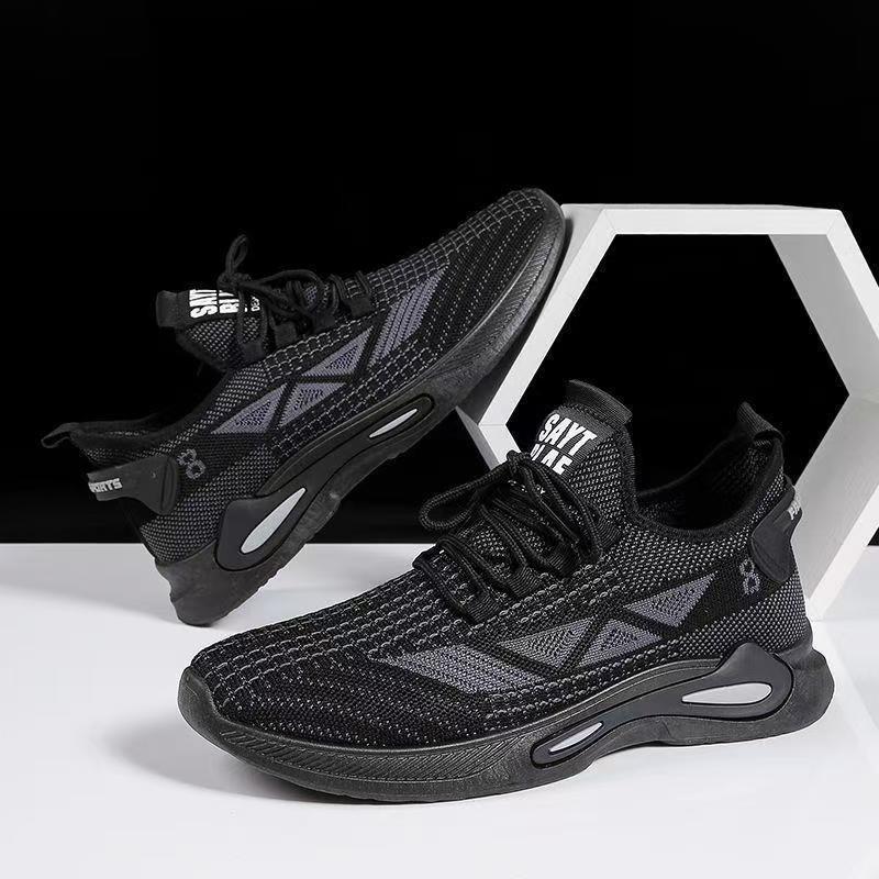 Мужская обувь летняя тонкая сетчатая обувь дышащая нескользящая дезодорирующая спортивная обувь легкая мягкая подошва повседневная парусиновая мужская модная обувь