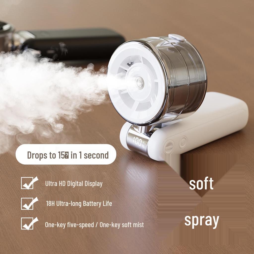 2026 Foldable Handheld Fan: Portable High-Speed Fan with Spray Feature for Outdoor Use