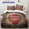 Arsenal Football Club Pattern Bedding Quilt Set  Home Decoration  Gift (1 * duvet cover + 2 * pillowcase  without core)