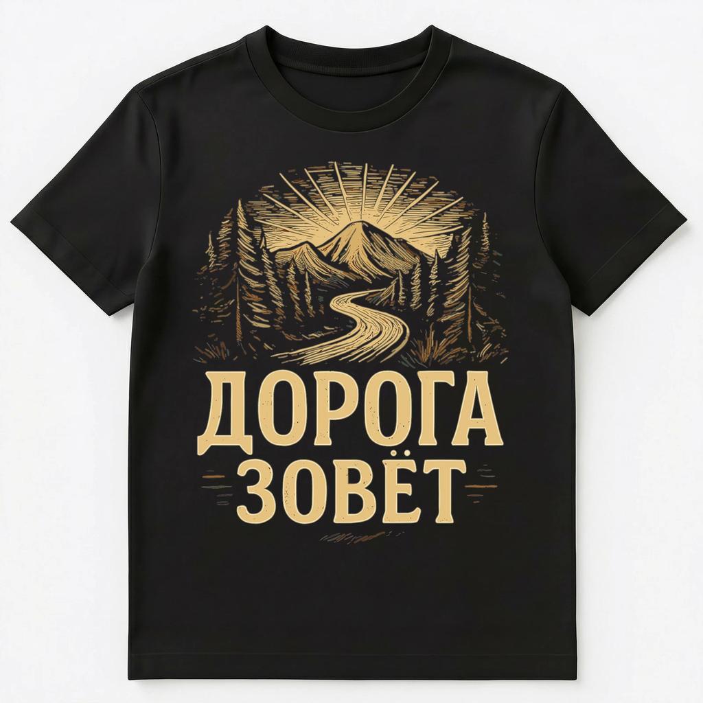 Унисекс Футболка для туризма, походов, активного отдыха, смешная, русская