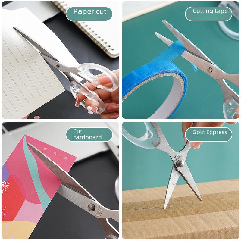 Girl Heart Ins Wind Прозрачные маленькие ножницы для студентов, ручная работа, канцелярские ножницы из нержавеющей стали, портновские ножницы, инструмент