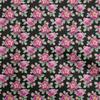 Georgette Viscose Black Fabric Florals Sewing Material Print Fabric By The Yard 42 Inch