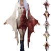 Women Fashion Gothic Punk Bat-Sleeve 3D Cute Halloween Print Irregular Party Dress