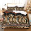 Ethiopian Eritrean Black Boho Paisley Polyester 3pcs Bedding Sets Single Double Bed Duvet Cover Set And 2pcs Pillow Cover